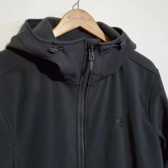 ROOTS / M / Men Softshell Water & Wind Repellent Mid-Weight Hooded Bomber Jacket - Picture 2 of 10